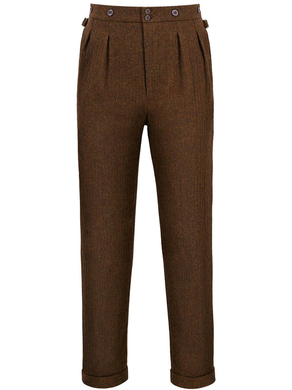 Midcentury Vintage Edwin Trousers in Carob Brown