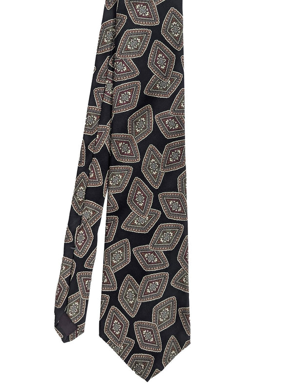 Quality Vintage Tie Overlap Diamond Patterns