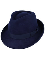 1950s Navy Wool Vintage Style Trilby