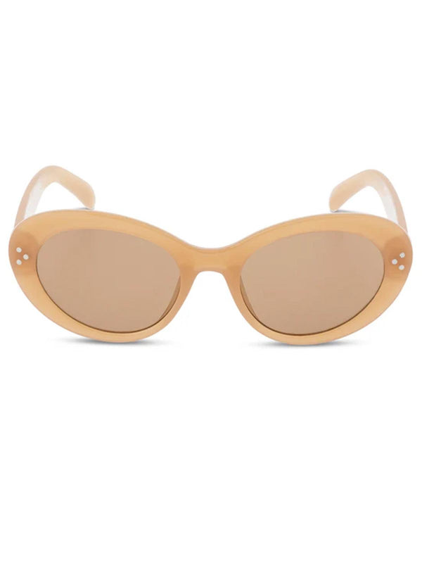 1940s Vintage Style Oval cat Sunglasses Fawn