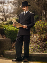 1940s Vintage Deliverance Demob Jacket in Charcoal