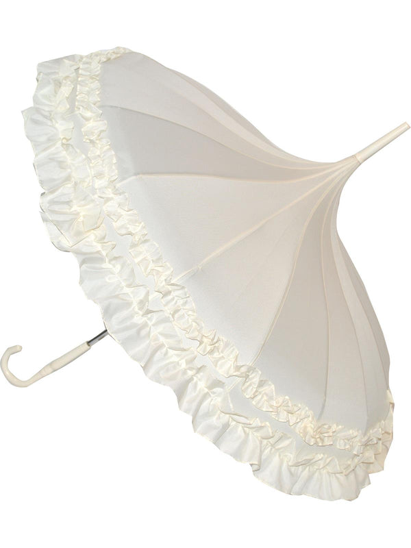 Frilly Cream Vintage Style Umbrella