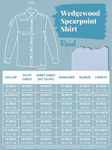 Wedgewood Blue 1940s Vintage Spearpoint Collar Shirt