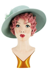 Pale Green 40s Style Vintage Hat