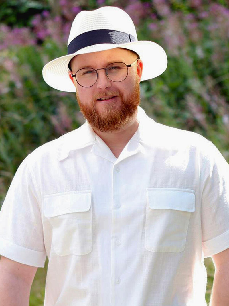 Classic Mens Cream Summer Straw Fedora Hat – RevivalVintage