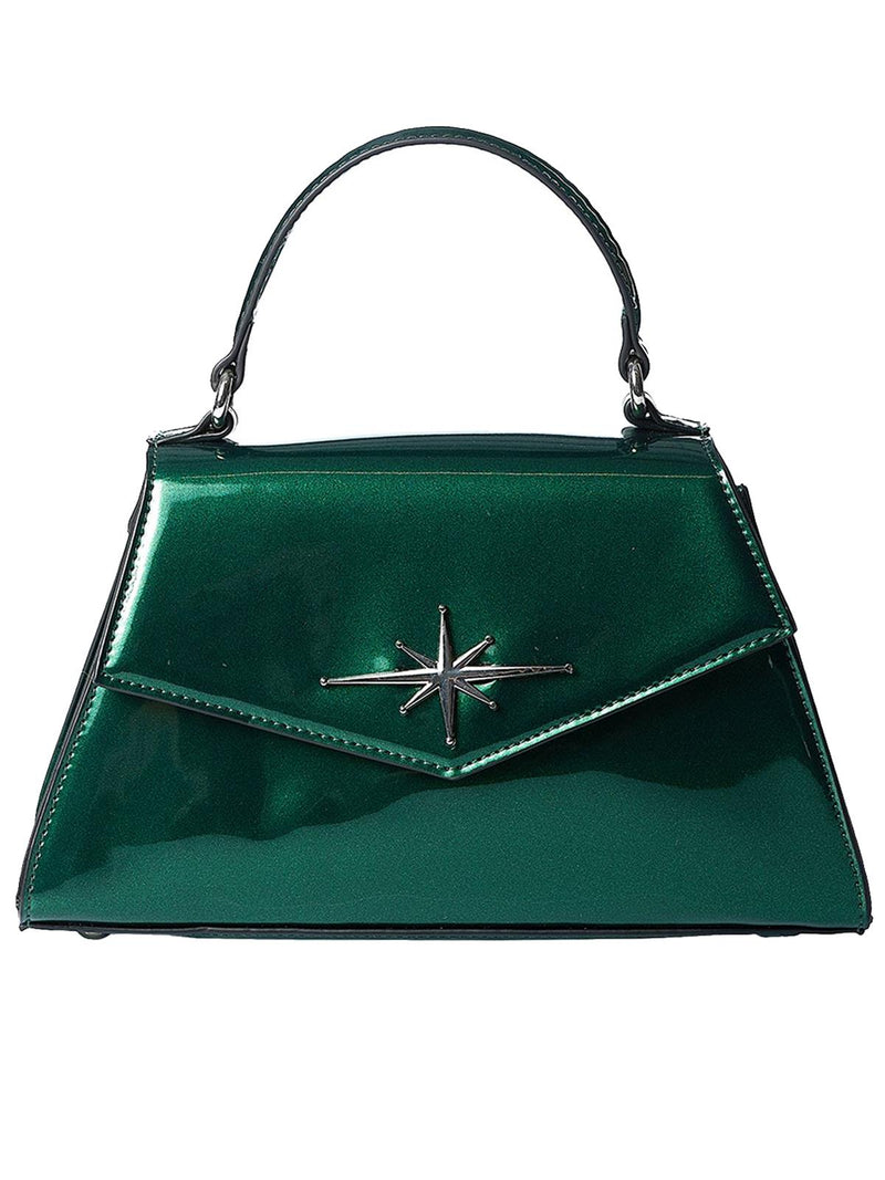 Rockabilly 1950s Vintage Style Green Star Handbag