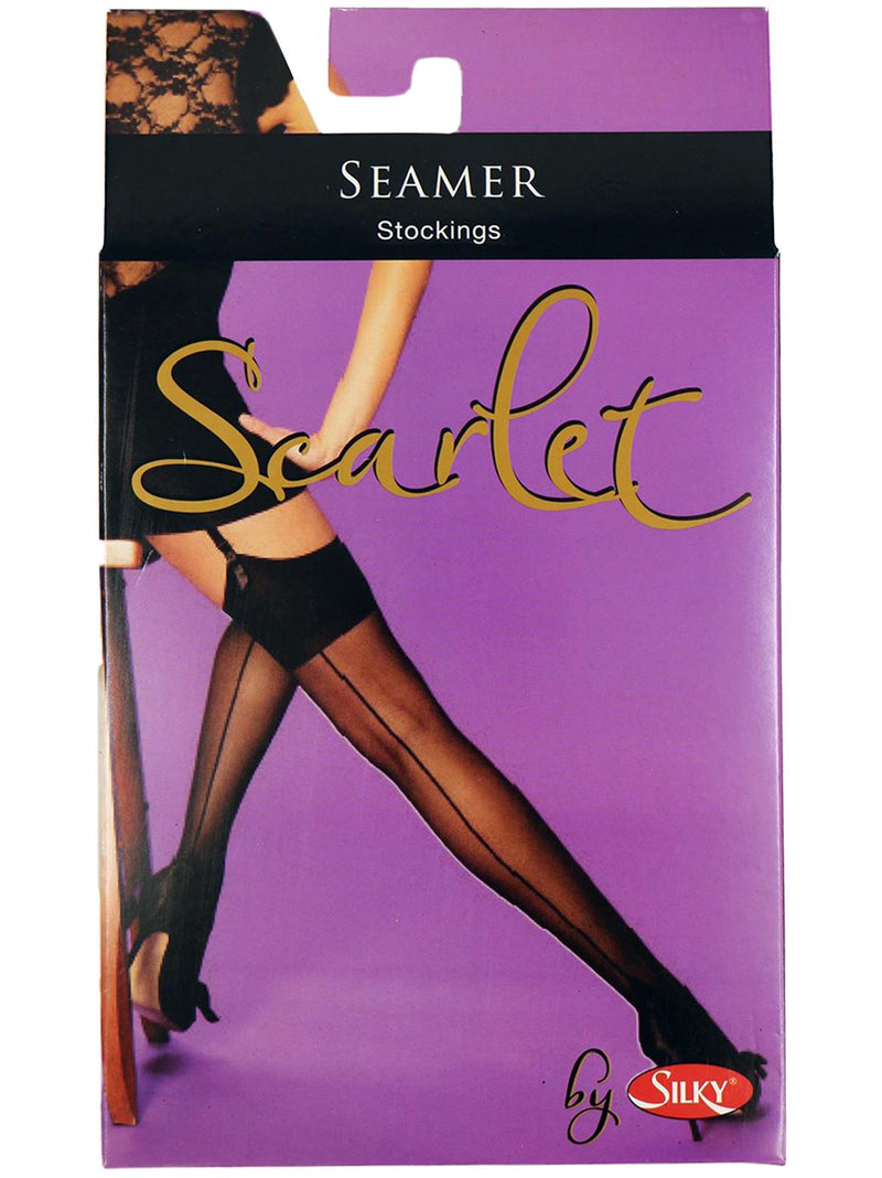 Nude Stockings with Vintage Style Black Seams