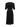 Socialite Rendezvous 1940s Peplum Crepe Dress - Eclipse Black
