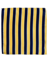 Yellow College Stripe Vintage Style Pocket Square