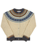 Merino Lambswool Alpine Cardigan - Seashore Beige