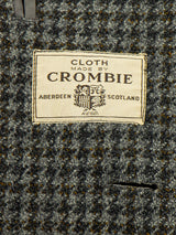 Vintage Crombie Grey Houndstooth Wool Coat