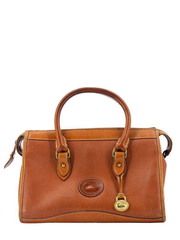 Vintage Dooney & Bourke Tan Grain Leather Handbag