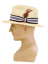 Mens Summer Vintage Style Straw Fedora Hat