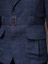 1940s Vintage Norfolk Wool Jacket in Navy Blue