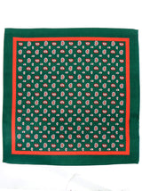 Green Paisley Print Silk Pocket Square