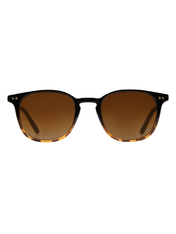 Retro Style Brown Tortoiseshell Tinted Lens Sunglasses