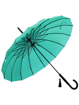 Teal Green Vintage Pagoda Style Umbrella