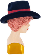 Navy 1940s Vintage Style Tilt Hat