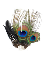Peacock Feather Vintage Deco Style Clip
