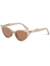 1950s Vintage Style Winged Catseye Sunglasses Taupe