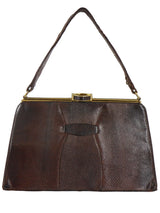 Riviera Brown Lizard Skin Vintage Bag with Purse