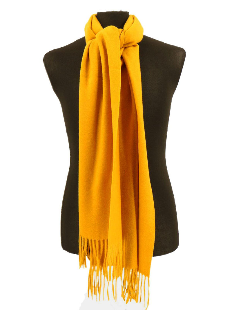 Luxury Soft Wool Mustard Yellow Men's Scarf