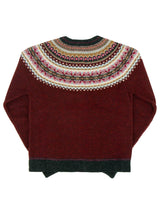 Merino Lambswool Alpine Cardigan - Potpourri Red