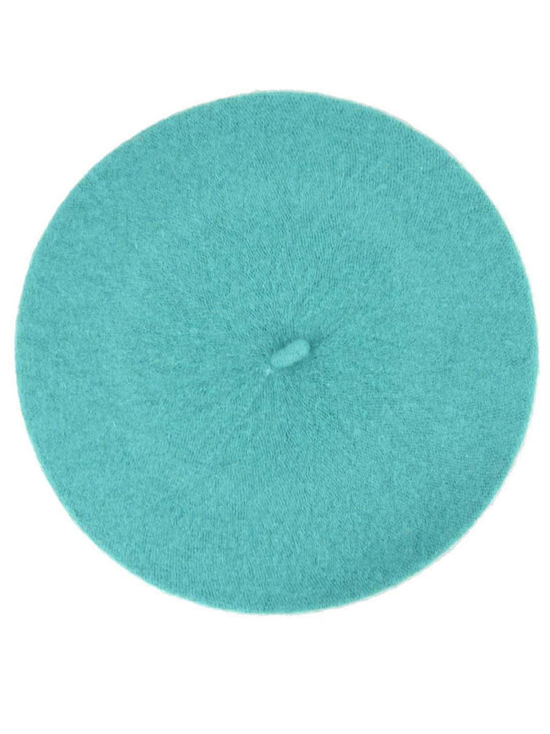 Turquoise Vintage Style Pure Wool Beret