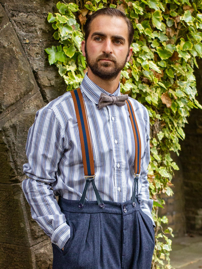 Donegal Tweed Walnut Brown Bow Tie