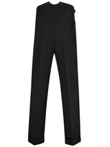 1940s Vintage Harry Fishtail Back Trousers in Black