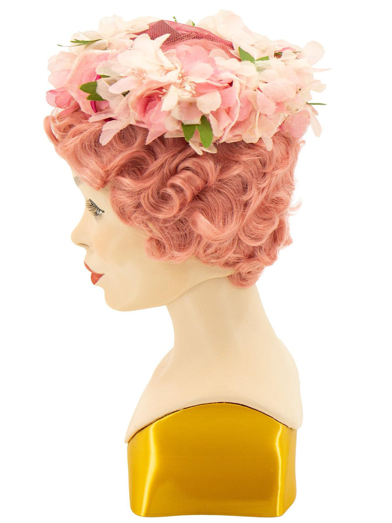 Soft Pink Floral True Vintage Circlet Hat