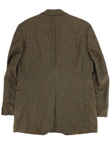 Ralph Lauren Vintage Brown Check Tweed Jacket