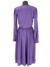 Gillian Paul 1970s Vintage Purple Striped Dress