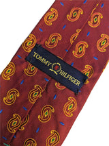 Red Patterned Tommy Hilfiger Vintage Silk Tie