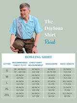 Vintage Style Daytona Bowling Shirt in Sky Blue