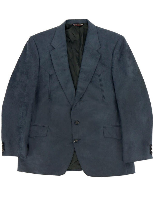 Blue Suede Look Western Vintage Jacket
