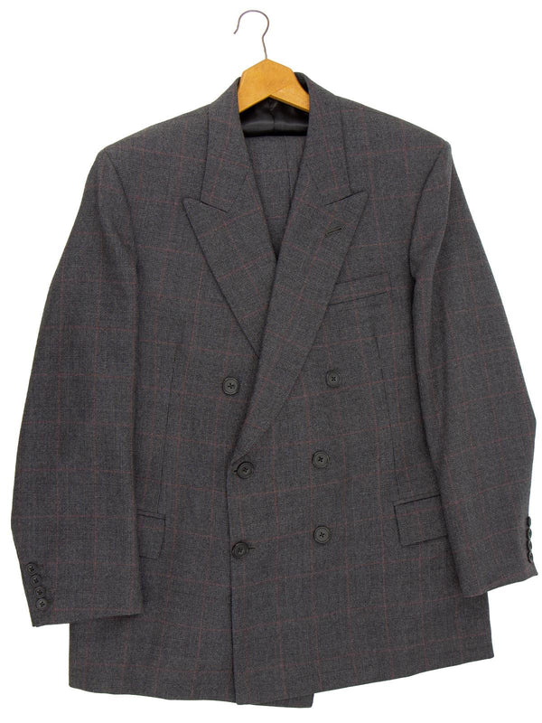 Vintage Hand Tailored Double Breasted Wool Suit