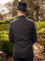 1940s Vintage Deliverance Demob Jacket in Charcoal