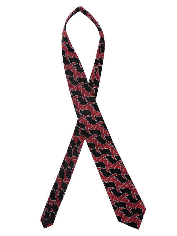 Kensington Red & Black Textured Silk Tie