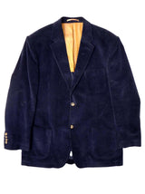 Dark Blue Corduroy Patch Pocket Jacket