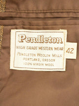 Tan Tweed & Suede Vintage Men's Western Jacket