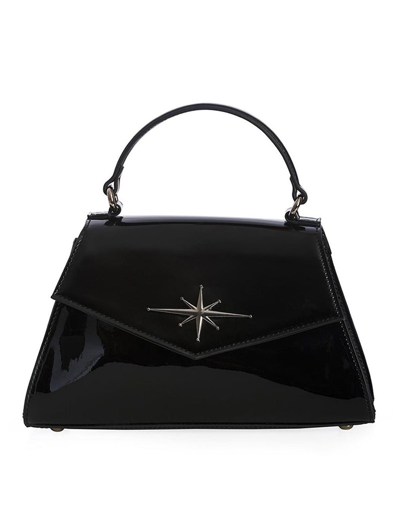 Rockabilly 1950s Vintage Style Black Star Handbag