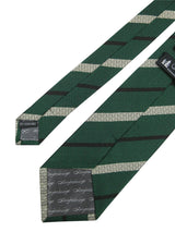 1940s Style Woven Green Silk Club Tie