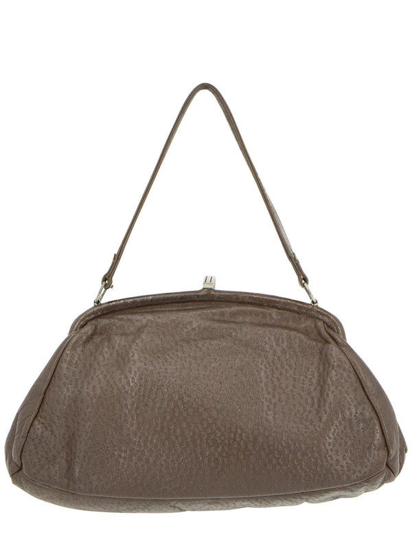 Pigskin Chocolate Brown Vintage Squashy Leather Bag