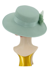 Pale Green 40s Style Vintage Hat