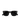Midcentury Vintage Square Sunglasses- Matte Black