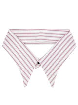 1940s Detachable Spearpoint Collar Shirt - Red Orton Stripe