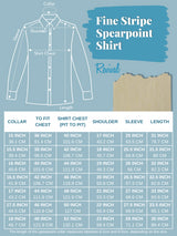 Sand Fine Stripe 1940s Look Spearpoint Collar Shirt