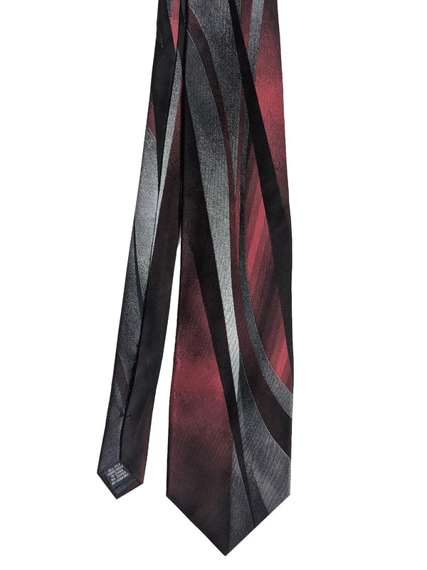 Vintage Silk Tie With Vertical Baton Design