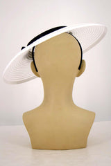 White Sheer 1940s Style Tilt Hat